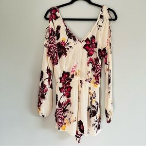Billabong Moonlight Off White & Pink Floral Romper